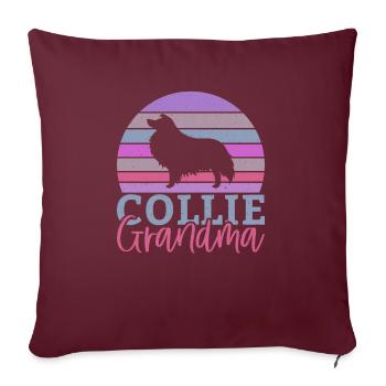 Cadeaux Collie - Housse de coussin décorative 45 x 45 cm - bordeaux - Devant