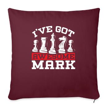 Jeu d’échecs Checkmate Stratégie Joueur d’échecs - Housse de coussin décorative 45 x 45 cm - bordeaux - Devant