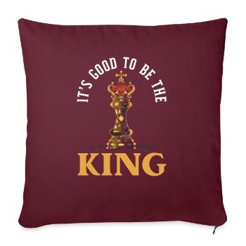 Jeu d’échecs Checkmate Stratégie Joueur d’échecs - Housse de coussin décorative 45 x 45 cm - bordeaux - Devant