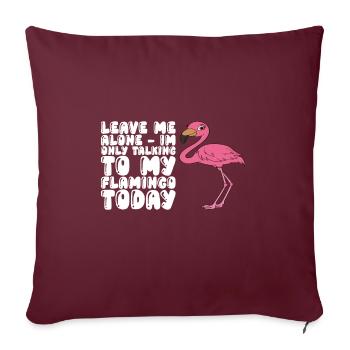 Drôle de flamant rose - Housse de coussin décorative 45 x 45 cm - bordeaux - Devant