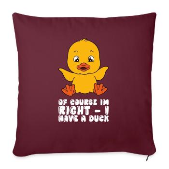 Drôle de canard Canards mignons - Housse de coussin décorative 45 x 45 cm - bordeaux - Devant