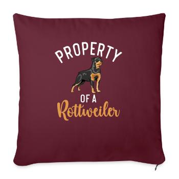 Rottweiler Gifts - Sofakissenbezug 45 x 45 cm - Burgunderrot - Vorne