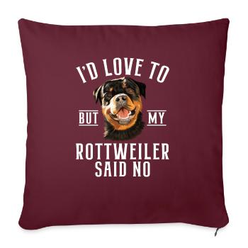 Rottweiler Gifts - Sofa pillowcase 17,3'' x 17,3'' (45 x 45 cm) - burgundy - Front