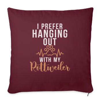 Rottweiler Gifts - Sofa pillowcase 17,3'' x 17,3'' (45 x 45 cm) - burgundy - Front