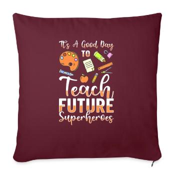 Enseignant Enseignant Éducateur Professeur - Housse de coussin décorative 45 x 45 cm - bordeaux - Devant