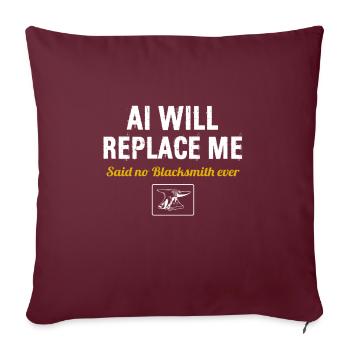 Forgerons, maîtres forgerons, métallurgistes - Housse de coussin décorative 45 x 45 cm - bordeaux - Devant