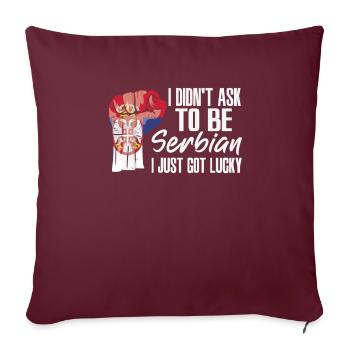 Fierté serbe Drapeau serbe cultivé - Housse de coussin décorative 45 x 45 cm - bordeaux - Devant