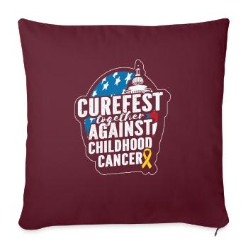 CureFest 2023 CureFest pour les patients atteints de cancer infantile - Housse de coussin décorative 45 x 45 cm - bordeaux - Devant