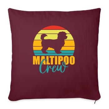 Cadeaux Maltipoo - Housse de coussin décorative 45 x 45 cm - bordeaux - Devant