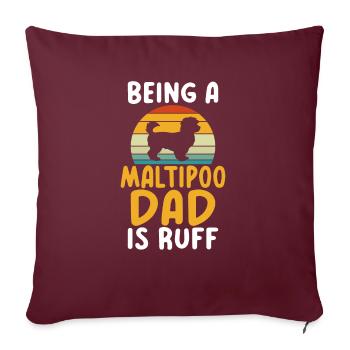 Cadeaux Maltipoo - Housse de coussin décorative 45 x 45 cm - bordeaux - Devant