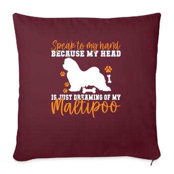 Cadeaux Maltipoo - Housse de coussin décorative 45 x 45 cm - bordeaux - Devant