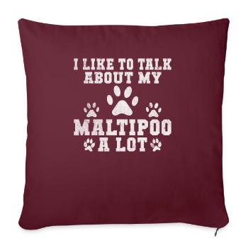 Cadeaux Maltipoo - Housse de coussin décorative 45 x 45 cm - bordeaux - Devant