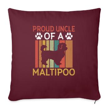 Cadeaux Maltipoo - Housse de coussin décorative 45 x 45 cm - bordeaux - Devant