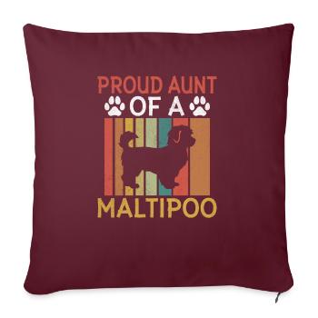 Cadeaux Maltipoo - Housse de coussin décorative 45 x 45 cm - bordeaux - Devant