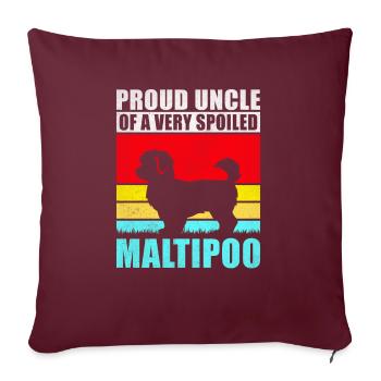 Cadeaux Maltipoo - Housse de coussin décorative 45 x 45 cm - bordeaux - Devant