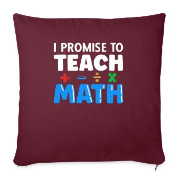 professeur de mathématiques disant mathématicien - Housse de coussin décorative 45 x 45 cm - bordeaux - Devant