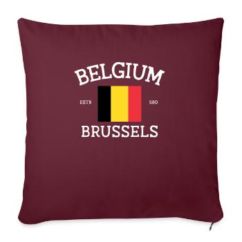 Belgien - Sofakissenbezug 45 x 45 cm - Burgunderrot - Vorne