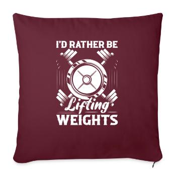 Lifting Weights Workout Training Weight Lifting - Sofakissenbezug 45 x 45 cm - Burgunderrot - Vorne