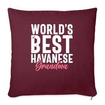 Gifts for Havanese Dog Lovers - Sofakissenbezug 45 x 45 cm - Burgunderrot - Vorne