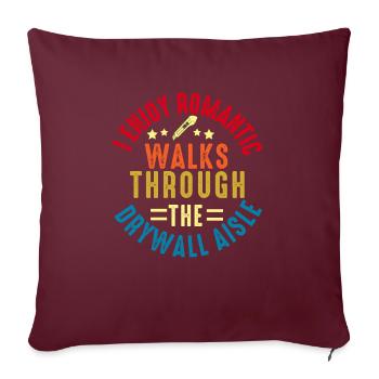 Installateur de cloisons sèches Plaquiste Finisseur de cloisons sèches - Housse de coussin décorative 45 x 45 cm - bordeaux - Devant