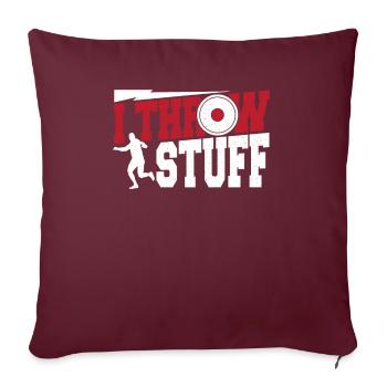 Discus Throw Discus Thrower cadeau - Housse de coussin décorative 45 x 45 cm - bordeaux - Devant