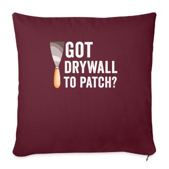 Installateur de cloisons sèches Plaquiste Finisseur de cloisons sèches - Housse de coussin décorative 45 x 45 cm - bordeaux - Devant