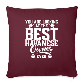 Gifts for Havanese Dog Lovers - Sofakissenbezug 45 x 45 cm - Burgunderrot - Vorne