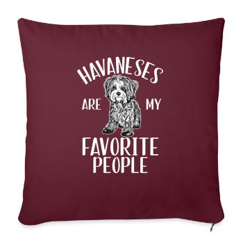 Gifts for Havanese Dog Lovers - Sofa pillowcase 17,3'' x 17,3'' (45 x 45 cm) - burgundy - Front