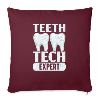 Emploi d’assistant orthodontique Dentiste dentaire - Housse de coussin décorative 45 x 45 cm - bordeaux - Devant