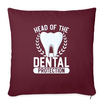 Emploi d’assistant orthodontique Dentiste dentaire - Housse de coussin décorative 45 x 45 cm - bordeaux - Devant