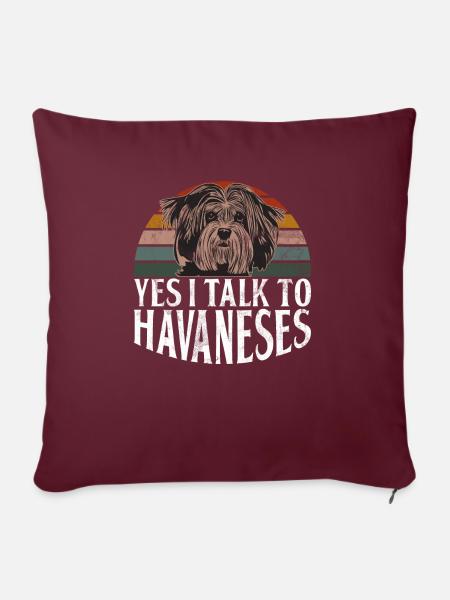 Gifts for Havanese Dog Lovers - Sofakissenbezug 45 x 45 cm - Burgunderrot