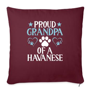 Gifts for Havanese Dog Lovers - Sofakissenbezug 45 x 45 cm - Burgunderrot - Vorne