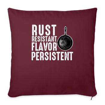 Poêle en fonte Lover Friture Poêle Drôle De Cuisson - Housse de coussin décorative 45 x 45 cm - bordeaux - Devant