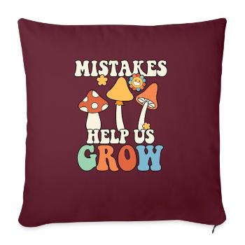 Les erreurs nous aident à grandir Enseignant Élève - Housse de coussin décorative 45 x 45 cm - bordeaux - Devant