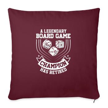 A Legendary Board Game Champion Has Retired Nerd G - Sofakissenbezug 45 x 45 cm - Burgunderrot - Vorne