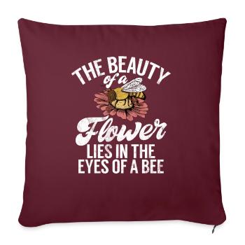 Bee Gifts - Sofa pillowcase 17,3'' x 17,3'' (45 x 45 cm) - burgundy - Front