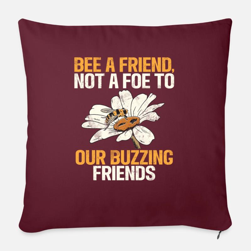 Bee Gifts - Sofakissenbezug 45 x 45 cm - Burgunderrot