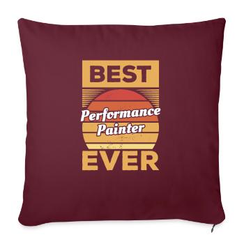 Vintage meilleur peintre de performance de tous les temps - Housse de coussin décorative 45 x 45 cm - bordeaux - Devant