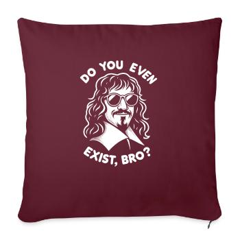 Philosoph Descartes Entwurf Für Eine Philosophie - Sofakissenbezug 45 x 45 cm - Burgunderrot - Vorne