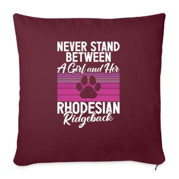 Rhodesian Ridgeback Gifts - Sofa pillowcase 17,3'' x 17,3'' (45 x 45 cm) - burgundy - Front