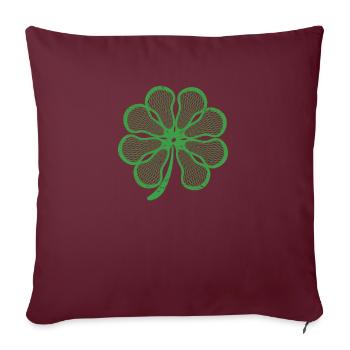 Lacrosse Shamrock Shamrock Drôle St Patricks - Housse de coussin décorative 45 x 45 cm - bordeaux - Devant