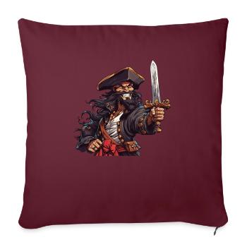 Conception de chant de mer pour les proches tout en chantant - Housse de coussin décorative 45 x 45 cm - bordeaux - Devant