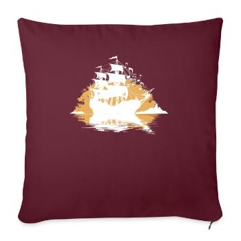 Sea Shanty Design pour les proches tout en chantant - Housse de coussin décorative 45 x 45 cm - bordeaux - Devant