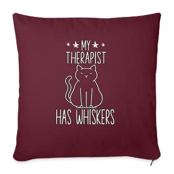 Costume de chat amusant costume de détenteur de - Housse de coussin décorative 45 x 45 cm - bordeaux - Devant