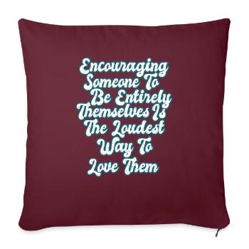 Life Wisdom Growth Mindset Inspirational Quote - Sofakissenbezug 45 x 45 cm - Burgunderrot - Vorne