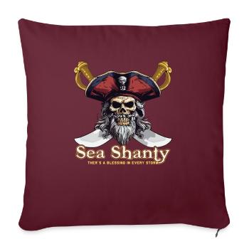 Song Sea Shanty Design pour les bottes de chant des êtres chers - Housse de coussin décorative 45 x 45 cm - bordeaux - Devant