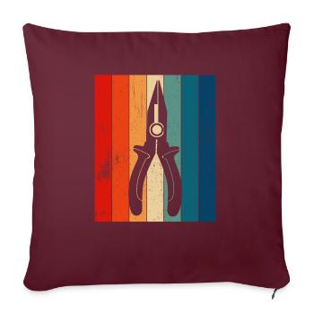 Électricien Dire Compagnon Électricien - Housse de coussin décorative 45 x 45 cm - bordeaux - Devant