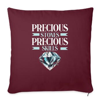 Lapidaire artiste pierres précieuses Pierre de collecte Pierre - Housse de coussin décorative 45 x 45 cm - bordeaux - Devant