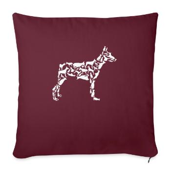 Dobermann Pinscher Hund Dobermann Pinscher Mama - Sofakissenbezug 45 x 45 cm - Burgunderrot - Vorne