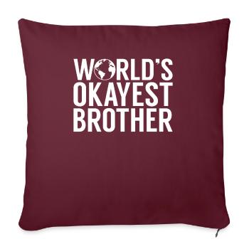 Brother Gifts - Sofakissenbezug 45 x 45 cm - Burgunderrot - Vorne